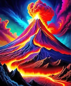 Aesthetic Volcano Art Diamond Painting