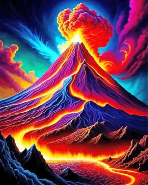 Aesthetic Volcano Art Diamond Painting