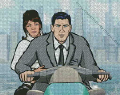 Archer And Lana Diamond Painting