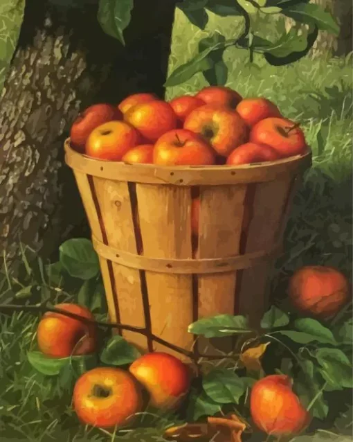 Basket Of Apples Diamond Painting