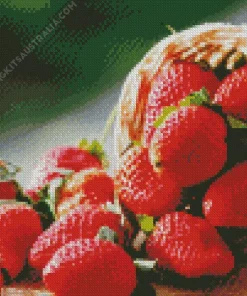 Basket Of Strawberries Diamond Painting