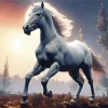 Beautiful White Stallion Diamond Painting