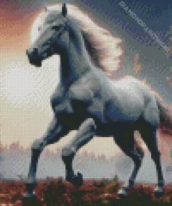 Beautiful White Stallion Diamond Painting