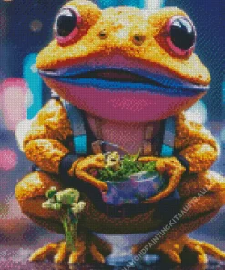 Big Orange Frog Diamond Painting