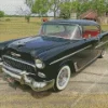 Black 55 Chevy Bel Air Diamond Painting