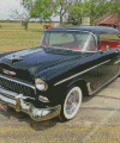 Black 55 Chevy Bel Air Diamond Painting