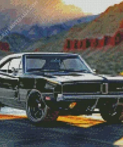 Black 69 Charger Car Diamond Painting