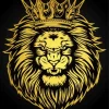 Black And Gold Lion Diamond Painting