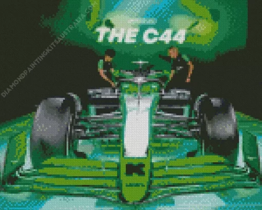 Black And Green F1 Car Diamond Painting