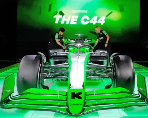 Black And Green F1 Car Diamond Painting