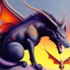 Black Wolf Dragon Diamond Painting