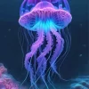 Blue And Pink Jellyfish Diamond Painting