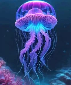 Blue And Pink Jellyfish Diamond Painting