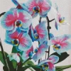 Blue And Pink Orchids Diamond Painting