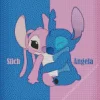 Blue And Pink Stitch Diamond Painting