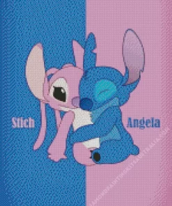 Blue And Pink Stitch Diamond Painting