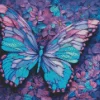 Blue And Purple Butterfly Diamond Painting