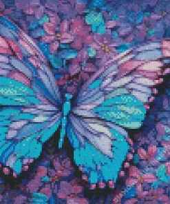 Blue And Purple Butterfly Diamond Painting