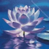 Blue And Purple Lotus Flower Diamond Painting