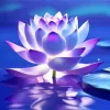 Blue And Purple Lotus Flower Diamond Painting