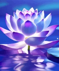 Blue And Purple Lotus Flower Diamond Painting