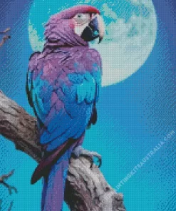 Blue And Purple Parrot Diamond Painting