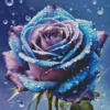 Blue And Purple Rose Diamond Painting