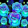 Blue And Purple Roses Diamond Painting