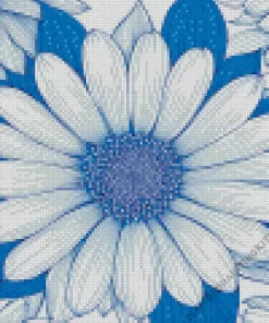 Blue And White Flower Diamond Painting