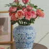 Blue And White Flower Vase Diamond Painting