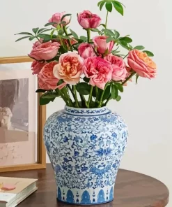 Blue And White Flower Vase Diamond Painting