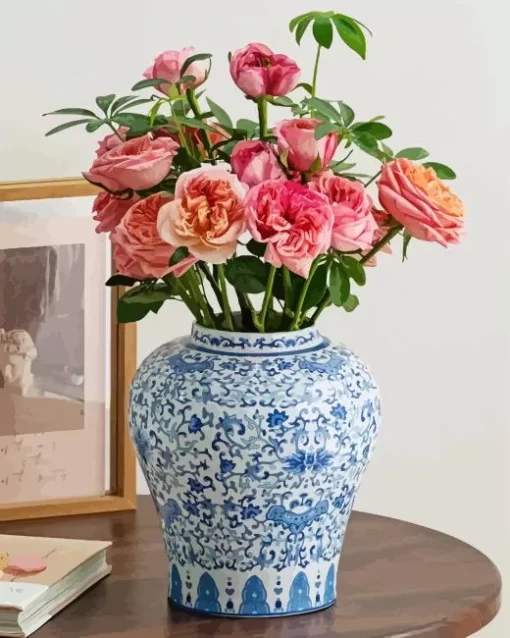 Blue And White Flower Vase Diamond Painting