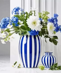 Blue And White Flowers Vase Diamond Painting