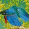 Blue Betta Fish Underwater Diamond Painting