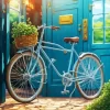 Blue Bike Diamond Painting