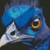 Blue Bird Face Diamond Painting