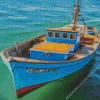 Blue Boat Diamond Painting