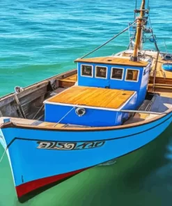 Blue Boat Diamond Painting