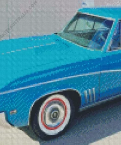 Blue Buick Skylark Diamond Painting