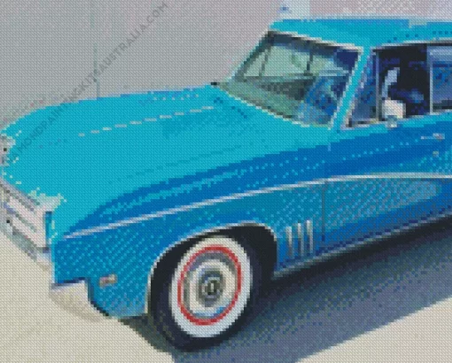 Blue Buick Skylark Diamond Painting