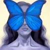 Blue Butterfly Girl Diamond Painting