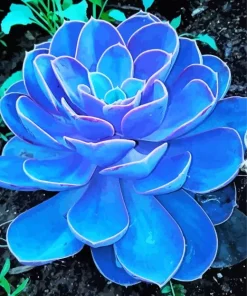 Blue Cactus Diamond Painting