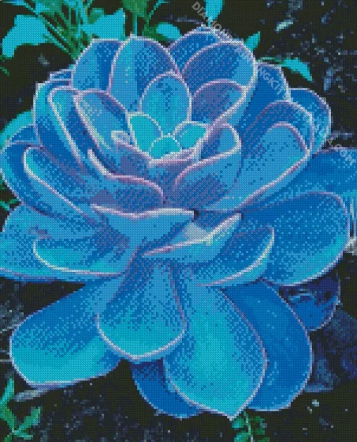 Blue Cactus Diamond Painting