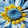 Blue Chamomile Flower Diamond Painting