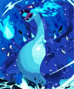 Blue Charizard Diamond Painting