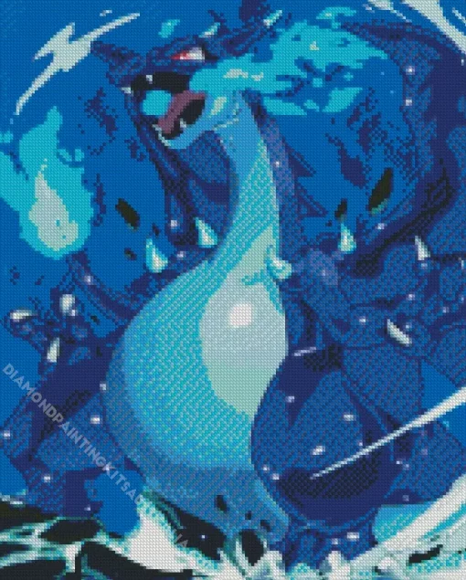 Blue Charizard Diamond Painting