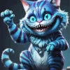 Blue Cheshire Cat Diamond Painting