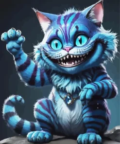 Blue Cheshire Cat Diamond Painting