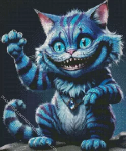 Blue Cheshire Cat Diamond Painting