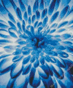 Blue Chrysanthemum Flower Diamond Painting